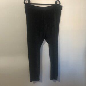 Old Navy High-Waisted Velvet Ankle Leggings - Black - XL